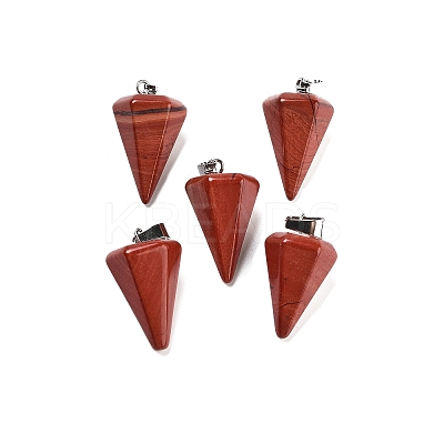 Cone/Spike/Pendulum Synthetic Red Jasper Pendants G-R278-72-1