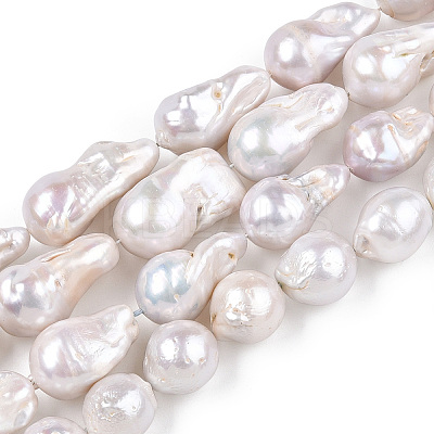 Natural Baroque Pearl Keshi Pearl Beads Strands PEAR-S019-02C-1