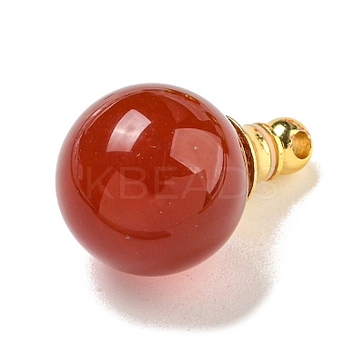 Natural Dyed & Heated Carnelian Perfume Bottle Pendants G-K338-22G-13-1