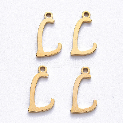 PVD Vacuum Plating 201 Stainless Steel Charms STAS-R105-L-G-1