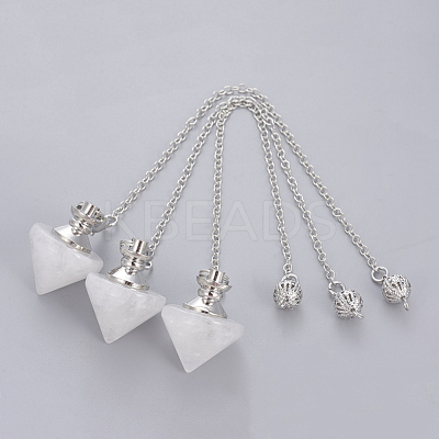 Natural Quartz Crystal Cone Dowsing Pendulums G-G771-D010-1