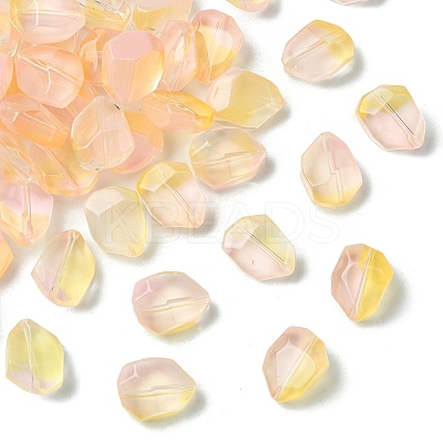 50Pcs Transparent Spray Paint Glass Beads GLAA-YW0004-50J-1