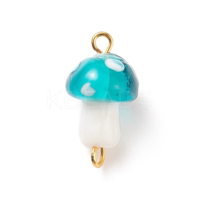 Handmade Lampwork Connector Charms PALLOY-JF01536-1