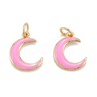 Real 18K Gold Plated Brass Enamel Pendants KK-A155-14G-1