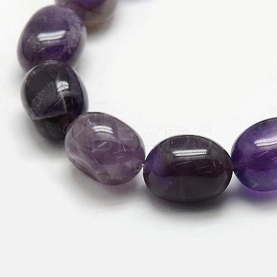 Natural Amethyst Nuggets Beads Strands G-L154-14-1
