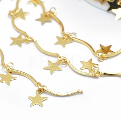 Brass Scalloped Bar Chains CHC-L039-02G-RS-1