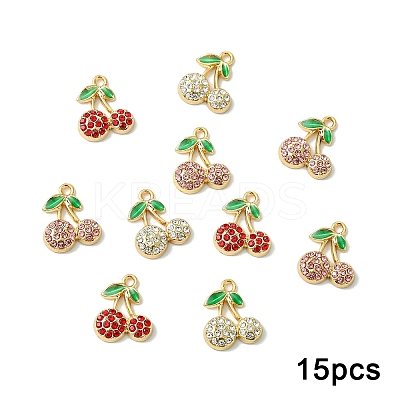 15Pcs 3 Colors Rack Plating Alloy Pendants FIND-YW0009-86B-1