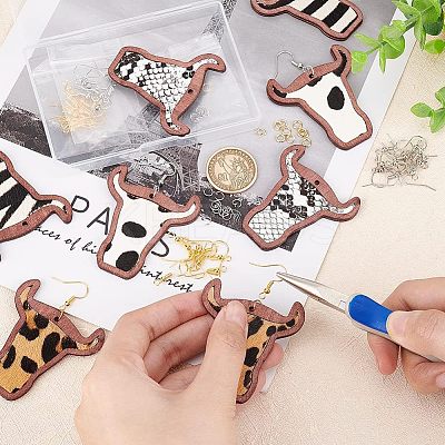 DIY Cattle Head Dangle Earring Making Kit DIY-OC0009-75-1
