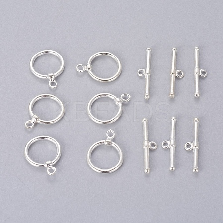 Brass Ring Toggle Clasps KK285-S-FF-1