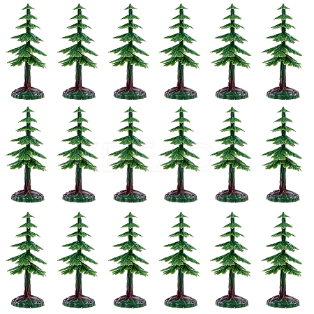 50Pcs Tree Miniature Ornaments AJEW-SP0003-59-1
