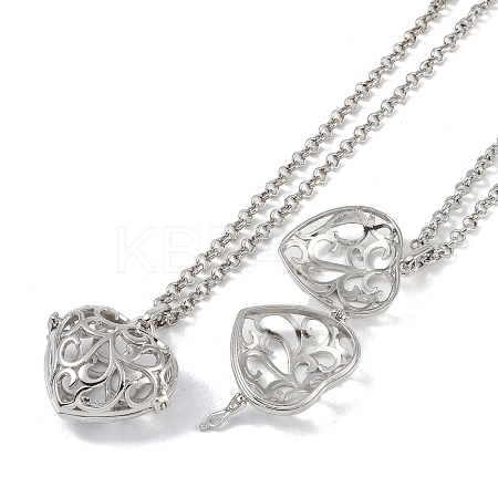 Brass Rhinestone Pendant Necklaces NJEW-G089-16B-P-1