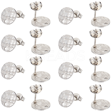 50Pcs 304 Stainless Steel Stud Earring Findings STAS-SC0008-57P-1