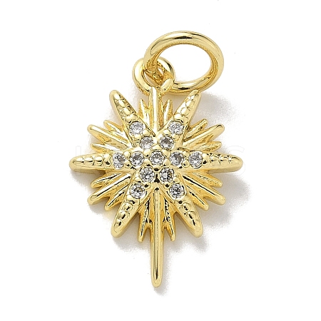 Brass Micro Pave Cubic Zirconia Pendants KK-M300-06G-01-1