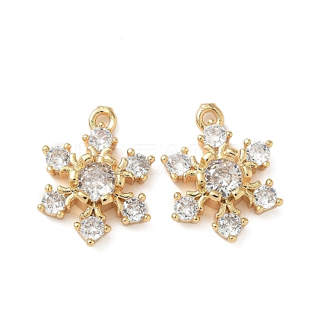 Brass Micro Pave Cubic Zirconia Pendants KK-Z136-69G-1