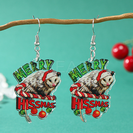 Cute Animal Christmas Dangle Earrings KX1970-1-1