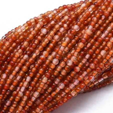 Natural Carnelian Beads Strands G-A177-04-19-1