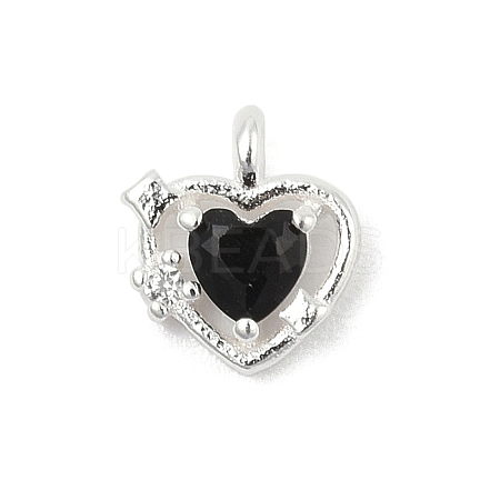 925 Sterling Silver Micro Pave Cubic Zirconia Pendants STER-Q002-02G-1