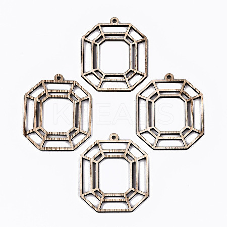 Unfinished Hollow Wood Pendants LS-WOOD-N006-140-1