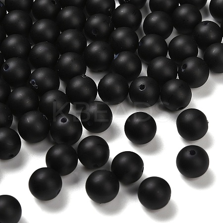Frosted Plastic Imitation Pearl Beads KY-F022-8mm-05-1