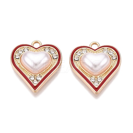 Rack Plating Alloy Rhinestone Pendants FIND-N005-19B-1