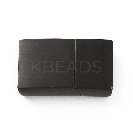 Ion Plating(IP) 304 Stainless Steel Rectangle Magnetic Clasps with Glue-in Ends STAS-E089-42B-A-1