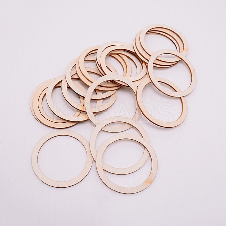 Unfinished Wood Linking Rings LS-WOOD-WH0099-12F-1