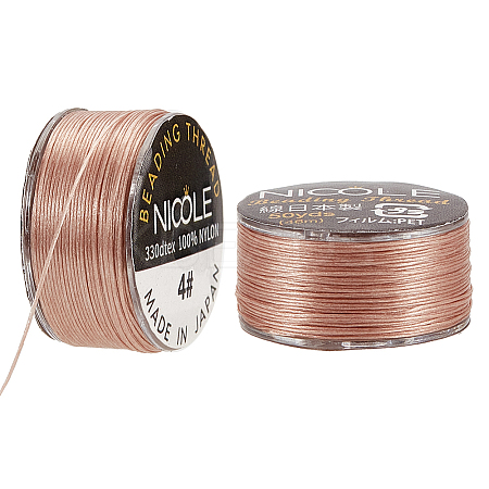 Nylon Beading Thread NWIR-WH0005-10G-1