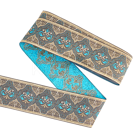 Ethnic Style Embroidery Polyester Ribbons OCOR-WH0077-32-1