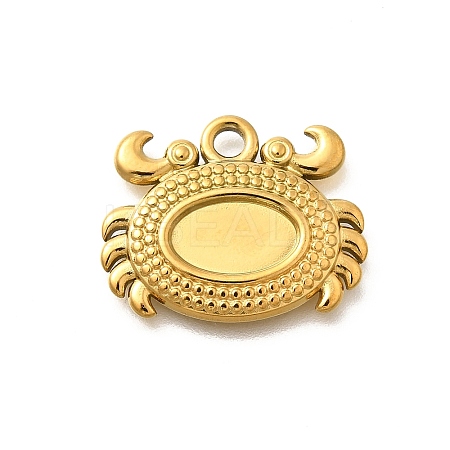 304 Stainless Steel Pendant Cabochon Settings STAS-E545-04C-G-1
