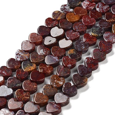 Natural Red Ocean Agate Beads Strands G-G084-B11-02-1