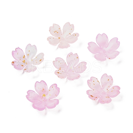 Acrylic Bead Caps OACR-H056-01B-1