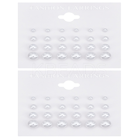 Plastic Imitation Pearl Stud Earrings EJEW-LP0001-52-1