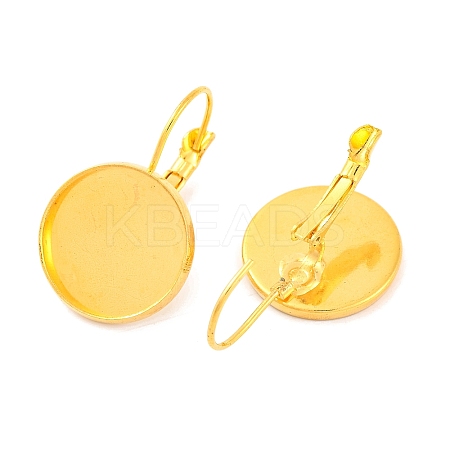 Brass Leverback Earring Findings KK-C1244-16mm-G-RS-1