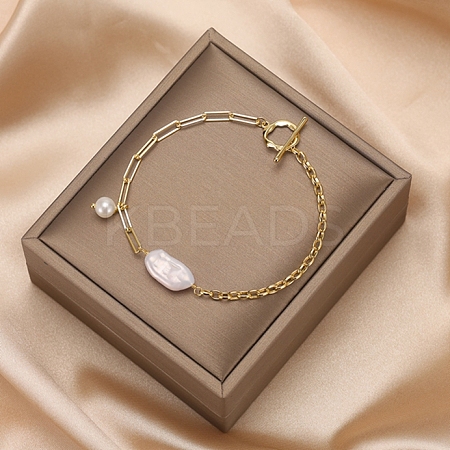 925 Sterling Silver Charm Bracelets BJEW-D343-02G-1