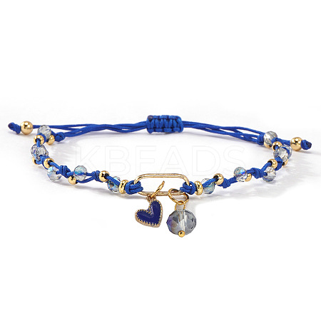 Brass & Glass Beads Charm Bracelets EY6397-3-1