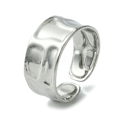 Non-Tarnish 304 Stainless Steel Open Cuff Ring RJEW-L110-019P-1
