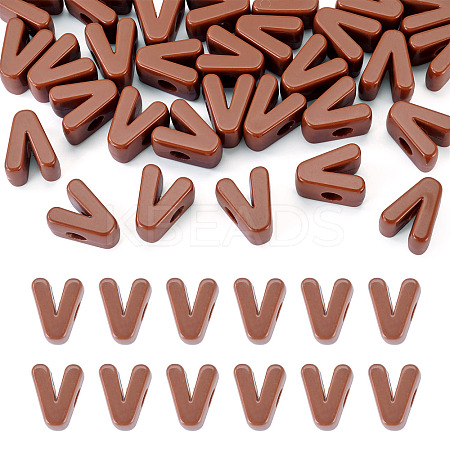 Opaque Acrylic European Beads OACR-TAC0019-006V-1