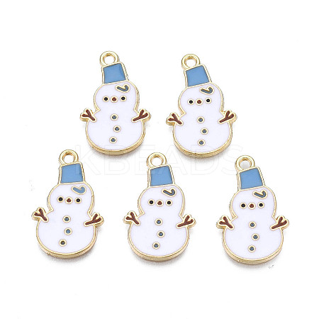 Rack Plating Alloy Enamel Pendants X-ENAM-N055-165-1