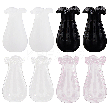 Glass Vase Miniature Flowerpot Ornaments AJEW-SP0002-41B-1