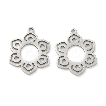Hollow 201 Stainless Steel Pendants STAS-F337-10B-P-1