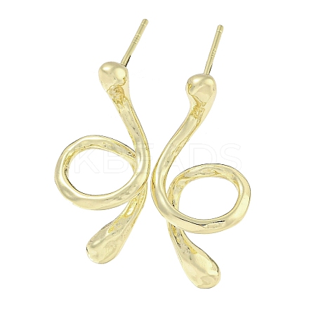 Brass Ear Studs Findings KK-R154-02G-1