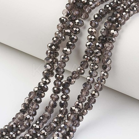 Electroplate Transparent Glass Beads Strands EGLA-A034-T2mm-P14-1