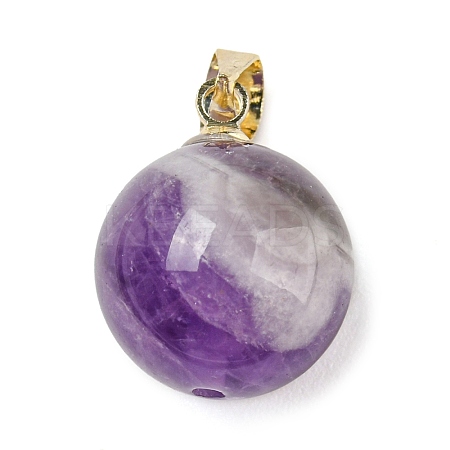 Natural Amethyst Sphere Pendants LS-G-D094-06B-1