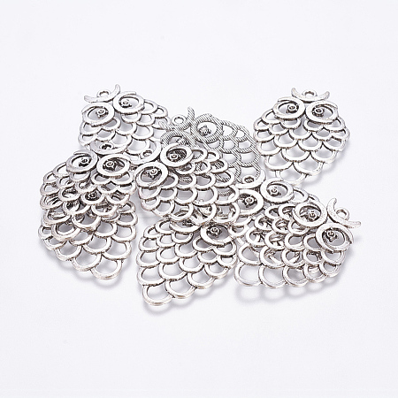 Owl Alloy Pendant Rhinestone Settings LS-X-EA11877Y-NF-1