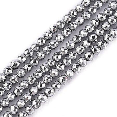 Non-Magnetic Synthetic Hematite Beads Strands X-G-G093-3mm-1