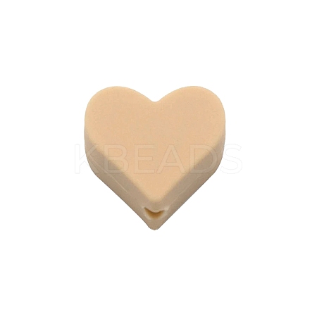 Heart Food Grade Eco-Friendly Silicone Beads SIL-WH0013-56H-1