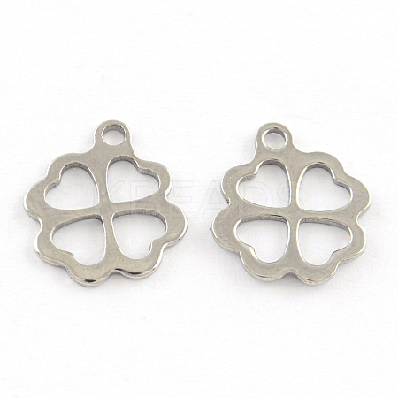 201 Stainless Steel Flower Charms STAS-R064-29-1