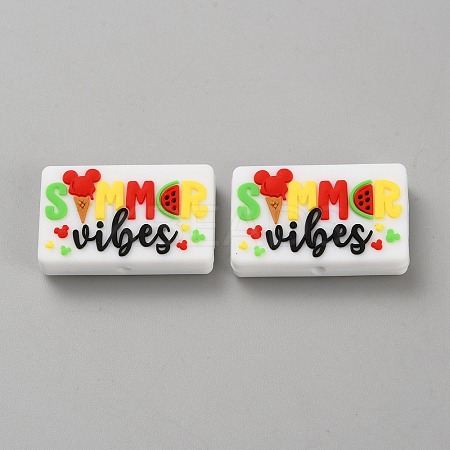 Summer Theme Silicone Focal Beads SIL-SZC0002-06B-1