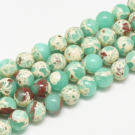 Synthetic Imperial Jasper Beads Strands G-S300-41C-6mm-1