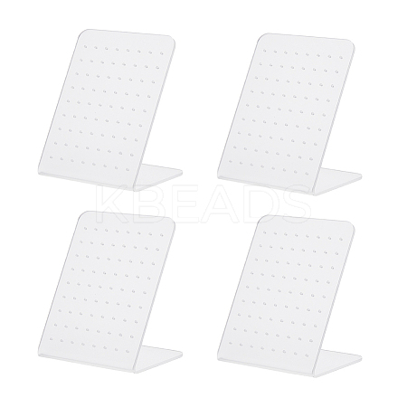 Frosted Slant Back Acrylic Earring Display Stands EDIS-WH0030-16-1